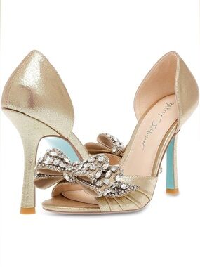 Betsey Johnson Landn Stiletto Rhinestone Pumps- 6.5